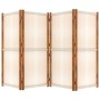 Biombo divisor de 4 paneles blanco crema 280x180 cm de vidaXL, Divisores de ambientes - Ref: Foro24-319184, Precio: 132,19 €,...