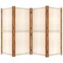 Biombo divisor de 4 paneles blanco crema 280x180 cm de vidaXL, Divisores de ambientes - Ref: Foro24-319184, Precio: 129,81 €,...