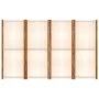 Biombo divisor de 4 paneles blanco crema 280x180 cm de vidaXL, Divisores de ambientes - Ref: Foro24-319184, Precio: 129,81 €,...