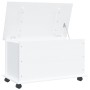 Baúl almacenaje ruedas ALTA madera maciza blanco 73x39,5x43 cm de vidaXL, Baúles de almacenamiento - Ref: Foro24-353928, Prec...