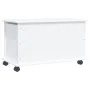 Baúl almacenaje ruedas ALTA madera maciza blanco 73x39,5x43 cm de vidaXL, Baúles de almacenamiento - Ref: Foro24-353928, Prec...