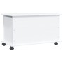 Baúl almacenaje ruedas ALTA madera maciza blanco 73x39,5x43 cm de vidaXL, Baúles de almacenamiento - Ref: Foro24-353928, Prec...