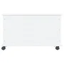 Baúl almacenaje ruedas ALTA madera maciza blanco 73x39,5x43 cm de vidaXL, Baúles de almacenamiento - Ref: Foro24-353928, Prec...