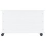 Baúl almacenaje ruedas ALTA madera maciza blanco 73x39,5x43 cm de vidaXL, Baúles de almacenamiento - Ref: Foro24-353928, Prec...