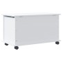Baúl almacenaje ruedas ALTA madera maciza blanco 73x39,5x43 cm de vidaXL, Baúles de almacenamiento - Ref: Foro24-353928, Prec...
