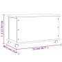 Baúl almacenaje ruedas ALTA madera maciza blanco 73x39,5x43 cm de vidaXL, Baúles de almacenamiento - Ref: Foro24-353928, Prec...