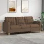 Sofá de 3 plazas de tela marrón 180 cm de vidaXL, Sofás - Ref: Foro24-359102, Precio: 257,81 €, Descuento: %