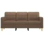 Sofá de 3 plazas de tela marrón 180 cm de vidaXL, Sofás - Ref: Foro24-359102, Precio: 257,81 €, Descuento: %