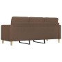 Sofá de 3 plazas de tela marrón 180 cm de vidaXL, Sofás - Ref: Foro24-359102, Precio: 258,65 €, Descuento: %