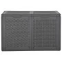 Caja de almacenaje para jardín 180 L PP ratán negra de vidaXL, Cajas de almacenaje para exteriores - Ref: Foro24-151228, Prec...