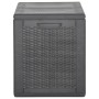 Caja de almacenaje para jardín 180 L PP ratán negra de vidaXL, Cajas de almacenaje para exteriores - Ref: Foro24-151228, Prec...