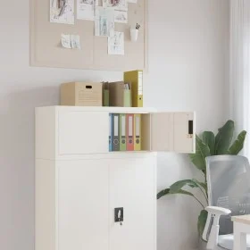 White steel filing cabinet 90x40x40 cm by vidaXL, Filing cabinets - Ref: Foro24-339716, Price: 147,90 €, Discount: %