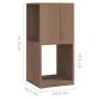Armario giratorio aglomerado roble Sonoma 34,5x34,5x75,5 cm de vidaXL, Librerías y estanterías - Ref: Foro24-339560, Precio: ...