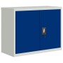 Armario archivador de acero gris claro y azul 90x40x70 cm de vidaXL, Armarios archivadores - Ref: Foro24-339726, Precio: 152,...