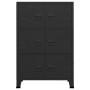 Baúl de almacenaje industrial metal negro 75x40x115 cm de vidaXL, Baúles de almacenamiento - Ref: Foro24-339628, Precio: 158,...