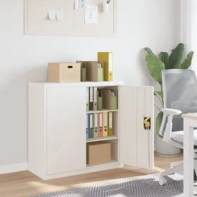 White steel filing cabinet 90x40x90 cm by vidaXL, Filing cabinets - Ref: Foro24-339728, Price: 209,44 €, Discount: %