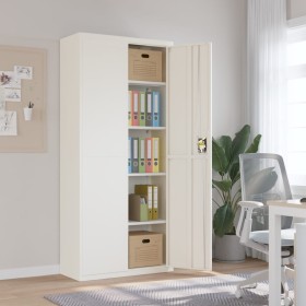 Armario archivador de acero blanco 90x40x200 cm de vidaXL, Armarios archivadores - Ref: Foro24-339760, Precio: 447,46 €, Desc...