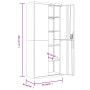 Armario archivador de acero blanco 90x40x200 cm de vidaXL, Armarios archivadores - Ref: Foro24-339760, Precio: 447,46 €, Desc...