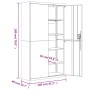 Armario archivador de acero blanco 105x40x180 cm de vidaXL, Armarios archivadores - Ref: Foro24-339768, Precio: 402,63 €, Des...