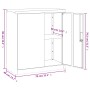 Armario archivador de acero blanco 79x40x90 cm de vidaXL, Armarios archivadores - Ref: Foro24-339732, Precio: 135,76 €, Descu...