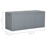 Caja de almacenaje para jardín 270 L PP ratán gris de vidaXL, Cajas de almacenaje para exteriores - Ref: Foro24-151235, Preci...