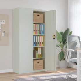 Armario archivador de acero gris claro 90x40x180 cm de vidaXL, Armarios archivadores - Ref: Foro24-339753, Precio: 354,17 €, ...