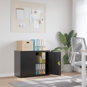 Armario archivador de acero negro 90x40x70 cm de vidaXL, Armarios archivadores - Ref: Foro24-339722, Precio: 177,04 €, Descue...