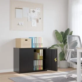 Armario archivador de acero negro 90x40x70 cm de vidaXL, Armarios archivadores - Ref: Foro24-339722, Precio: 173,90 €, Descue...