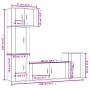 Set de muebles de TV 5 pzas madera contrachapada blanco brillo de vidaXL, Muebles TV - Ref: Foro24-3188632, Precio: 231,47 €,...