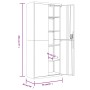 Armario archivador de acero gris antracita 90x40x200 cm de vidaXL, Armarios archivadores - Ref: Foro24-339763, Precio: 341,92...