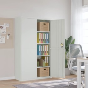 Armario archivador de acero gris claro 105x40x180 cm de vidaXL, Armarios archivadores - Ref: Foro24-339769, Precio: 381,54 €,...