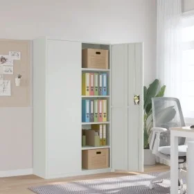 Armario archivador de acero gris claro 105x40x180 cm de vidaXL, Armarios archivadores - Ref: Foro24-339769, Precio: 375,17 €,...