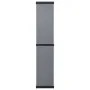 Armario de jardín con 3 estantes gris y negro 34x40x168 cm de vidaXL, Taquillas y armarios de almacenamiento - Ref: Foro24-34...