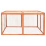 Conejera de madera maciza de abeto 124x120x60 cm de vidaXL, Jaulas y habitáculos para animales pequeños - Ref: Foro24-170876,...
