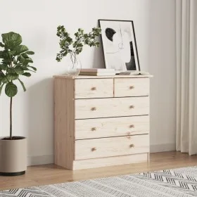 Tall solid pine wood dresser 77x35x73 cm by vidaXL, Drawers - Ref: Foro24-353921, Price: 140,18 €, Discount: %