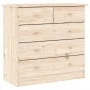 Cómoda ALTA madera maciza pino 77x35x73 cm de vidaXL, Cajoneras - Ref: Foro24-353921, Precio: 140,18 €, Descuento: %