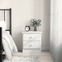 Mesita de noche ALTA madera maciza de pino blanco 41x35x41 cm de vidaXL, Mesitas de noche - Ref: Foro24-353916, Precio: 62,07...