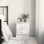 Tall solid white pine wood bedside table 41x35x41 cm by vidaXL, Nightstands - Ref: Foro24-353916, Price: 60,97 €, Discount: %
