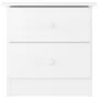 Tall solid white pine wood bedside table 41x35x41 cm by vidaXL, Nightstands - Ref: Foro24-353916, Price: 60,97 €, Discount: %