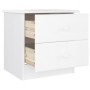 Mesita de noche ALTA madera maciza de pino blanco 41x35x41 cm de vidaXL, Mesitas de noche - Ref: Foro24-353916, Precio: 62,07...