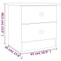HIGH Nachttisch aus massivem Kiefernholz weiß 41x35x41 cm von vidaXL, Nachttische - Ref: Foro24-353916, Preis: 60,97 €, Rabat...