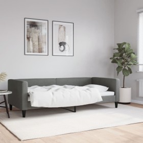 Sofá cama tela gris oscuro 90x200 cm de vidaXL, Camas y somieres - Ref: Foro24-353984, Precio: 172,24 €, Descuento: %