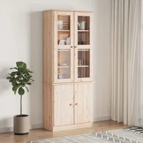 Vitrina de cristal ALTA madera maciza de pino 77x35x186,5 cm de vidaXL, Aparadores - Ref: Foro24-353949, Precio: 274,85 €, De...