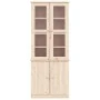 ALTA glass display case solid pine wood 77x35x186.5 cm by vidaXL, Sideboards - Ref: Foro24-353949, Price: 274,85 €, Discount: %