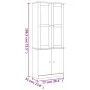 ALTA glass display case solid pine wood 77x35x186.5 cm by vidaXL, Sideboards - Ref: Foro24-353949, Price: 274,85 €, Discount: %