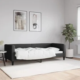 Sofá cama tela negro 80x200 cm de vidaXL, Camas y somieres - Ref: Foro24-353980, Precio: 177,46 €, Descuento: %