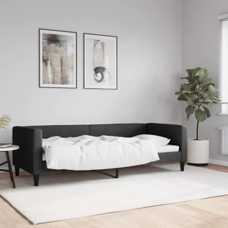 Sofá cama tela negro 80x200 cm de vidaXL, Camas y somieres - Ref: Foro24-353980, Precio: 180,08 €, Descuento: %