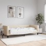 Sofá cama tela color crema 90x200 cm de vidaXL, Camas y somieres - Ref: Foro24-353987, Precio: 186,28 €, Descuento: %