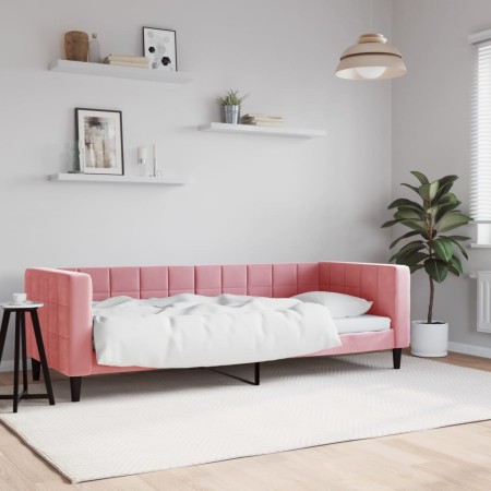 Sofá cama terciopelo rosa 80x200 cm de vidaXL, Camas y somieres - Ref: Foro24-354004, Precio: 198,11 €, Descuento: %