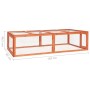 Conejera de madera maciza de abeto 183x90x46,5 cm de vidaXL, Jaulas y habitáculos para animales pequeños - Ref: Foro24-170877...